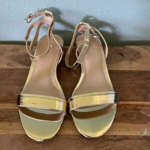 Elegant Gold Strappy Sandals